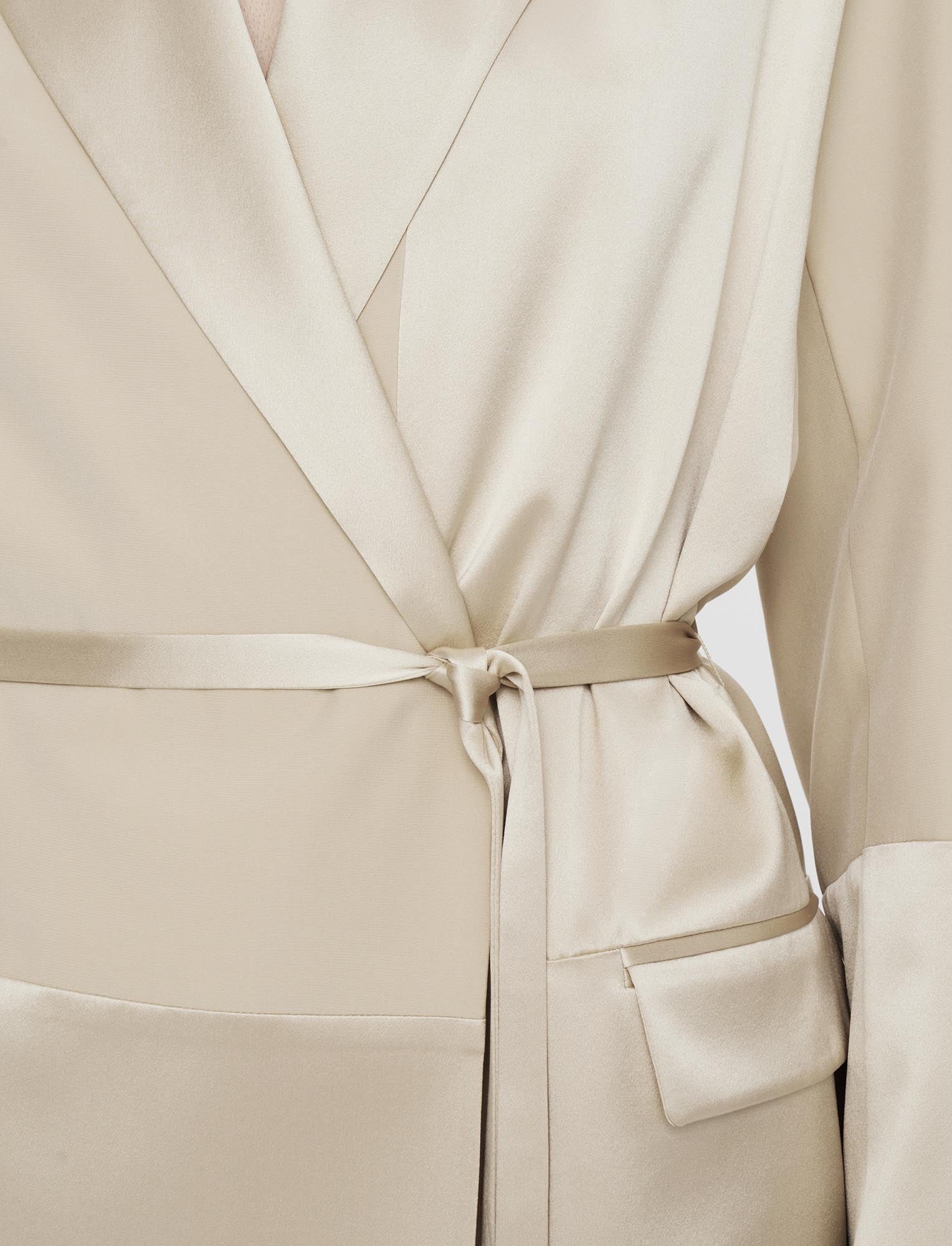 Amelia Shiny Matte Satin Jacket - 6