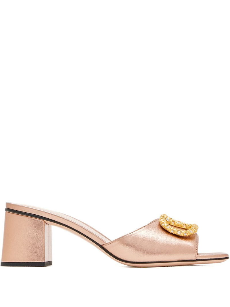 logo-crystal heeled sandals 1