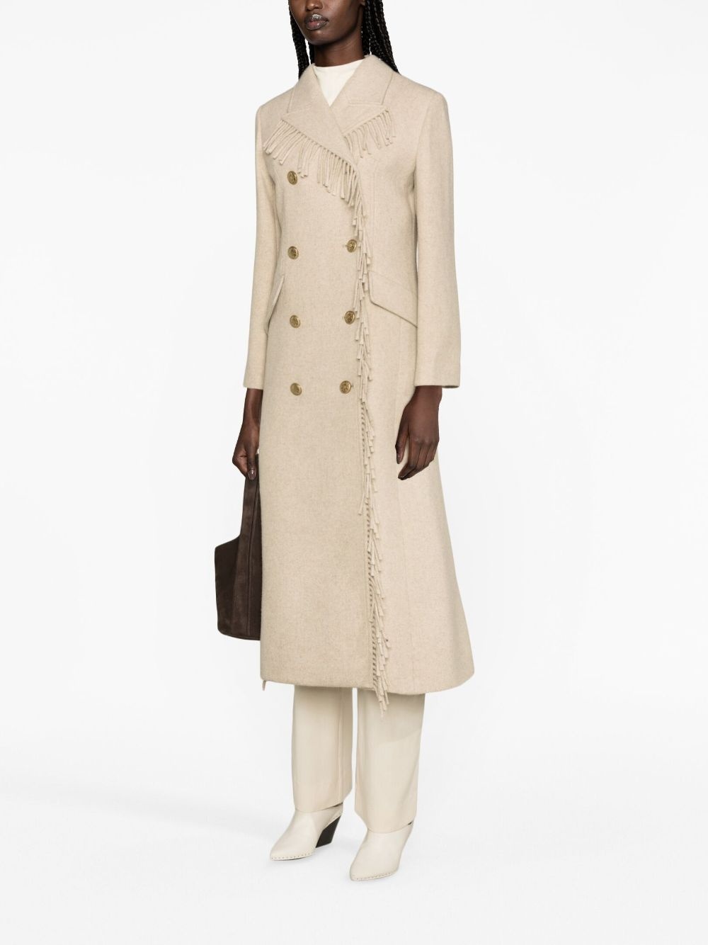 Gardeniia fringed long coat - 2