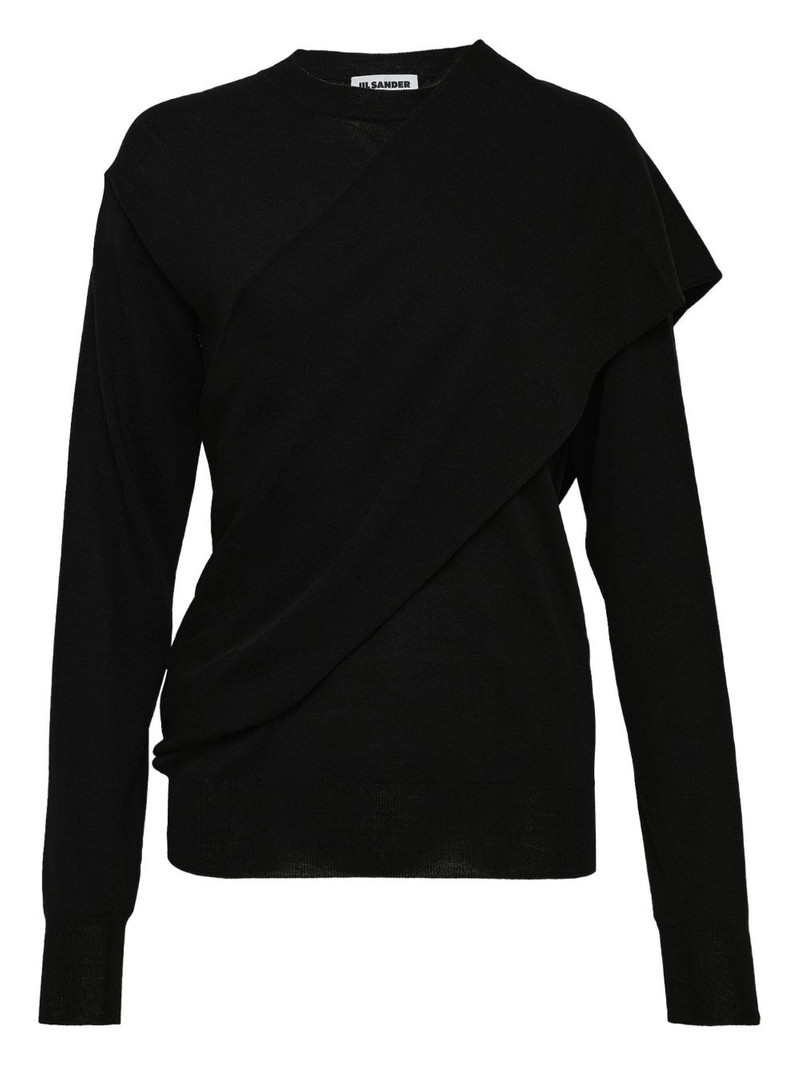 draped-panel sweatshirt 1