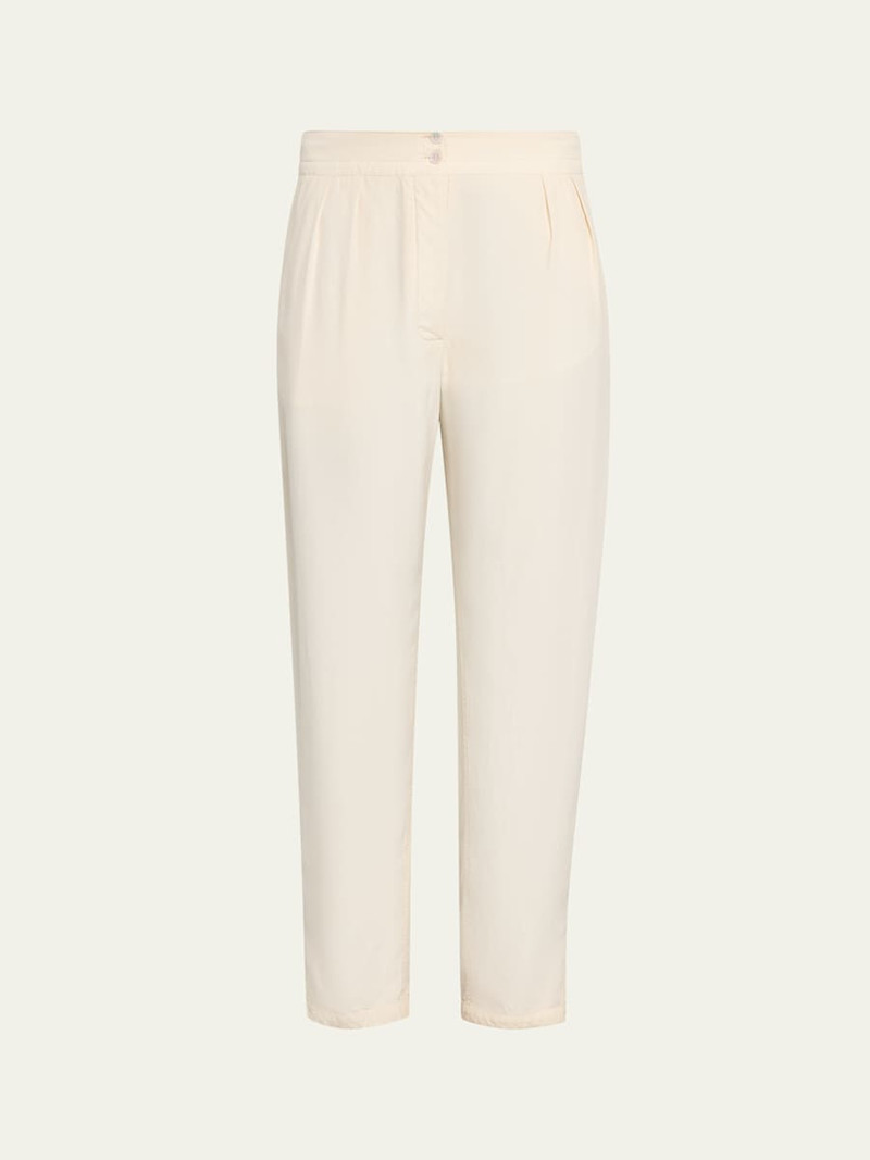 Faro Pleated Tapered-Leg Ankle Pants 1