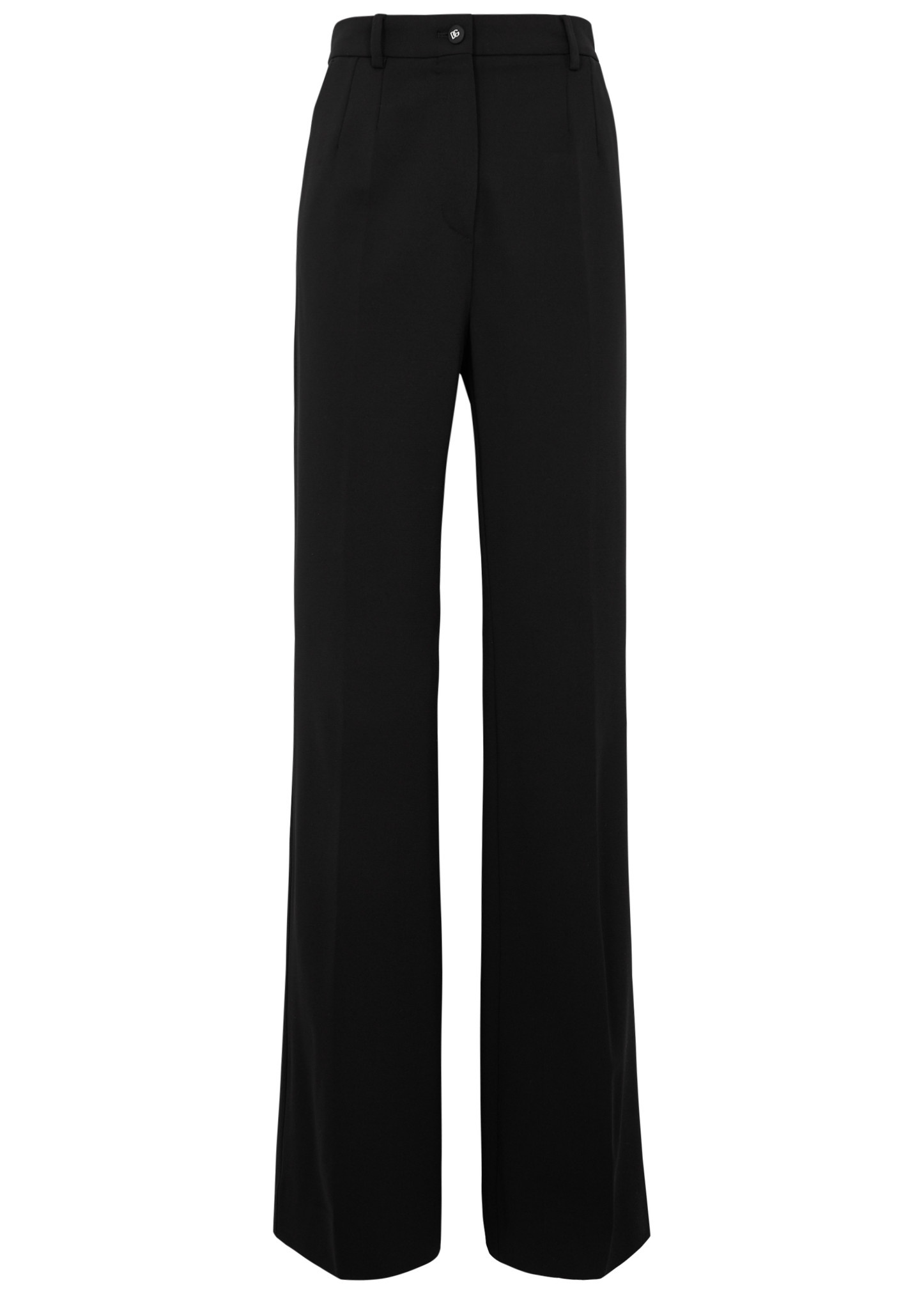 Wide-leg stretch-jersey trousers - 1