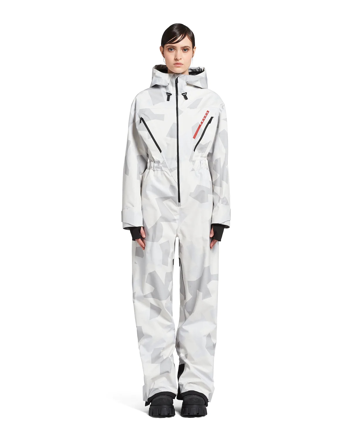 Camouflage print technical fabric ski suit - 2