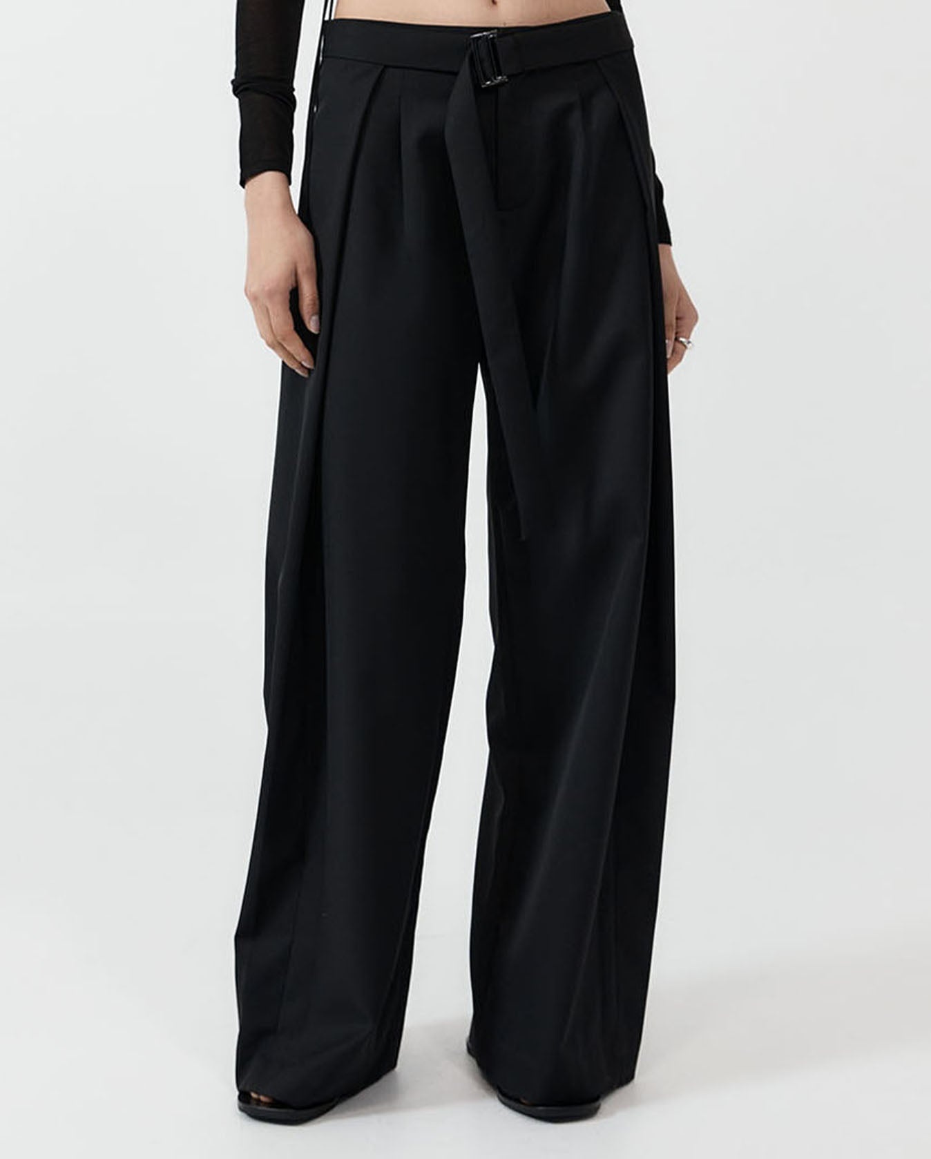 Fold Trousers - Black - 1