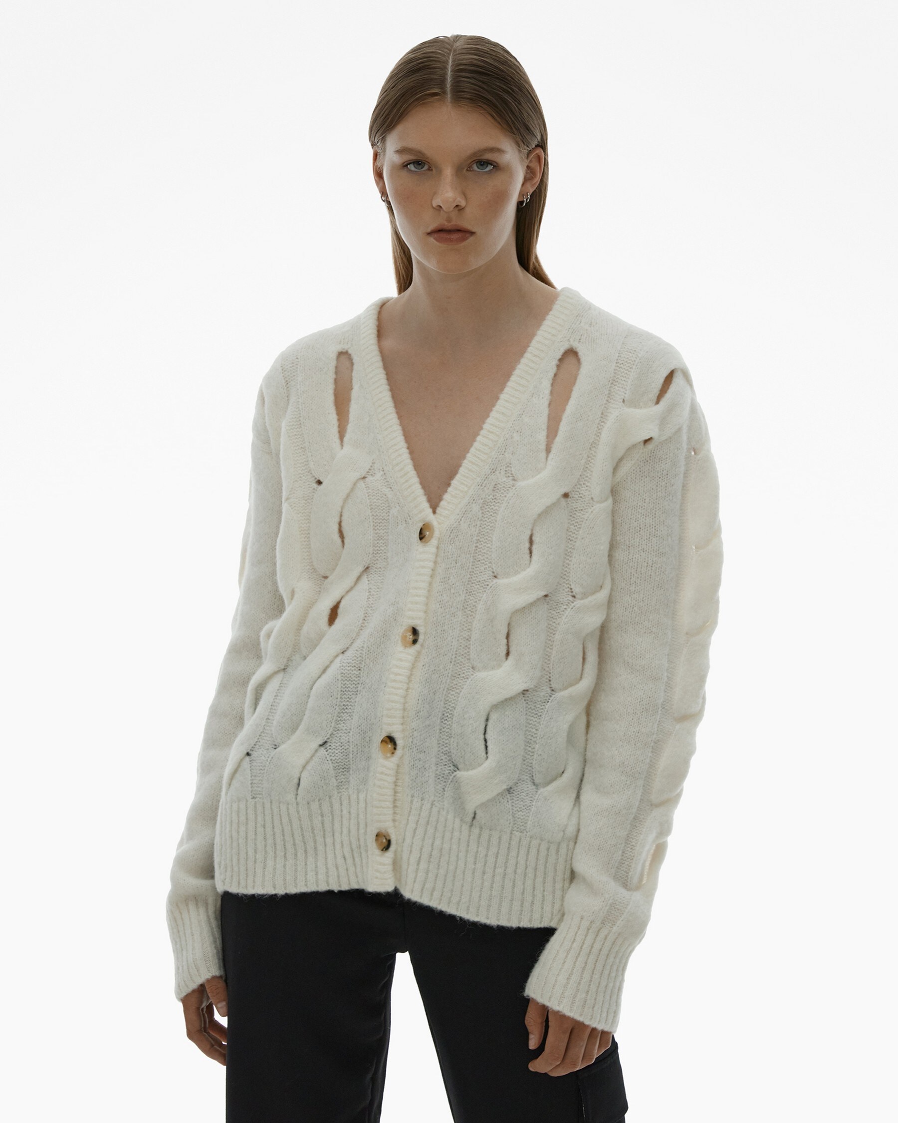 CABLE KNIT CARDIGAN - 3