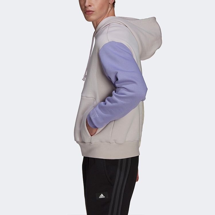 adidas U Fl Hd Casual Sports Colorblock hooded Long Sleeves Couple Style Purple HU0414 - 6