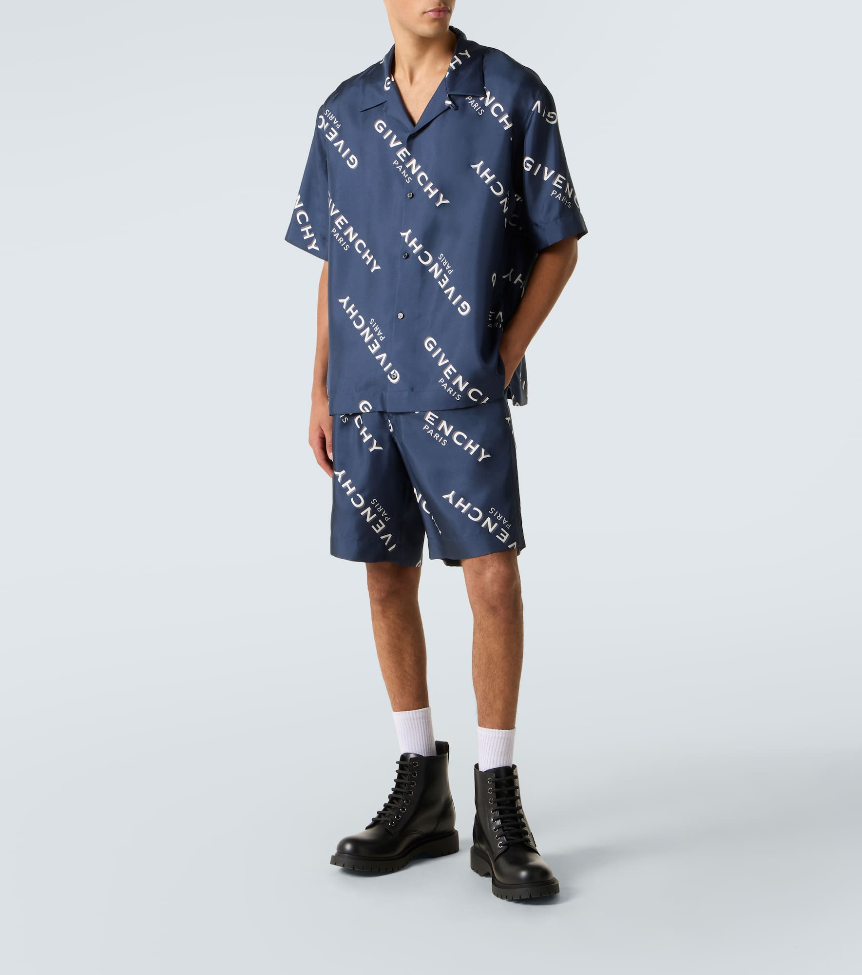 Givenchy Shadow silk bowling shirt - 2
