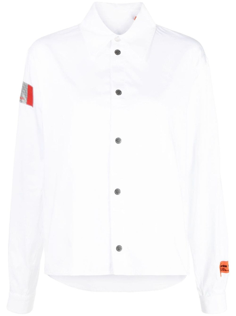 logo-patch cotton shirt 1