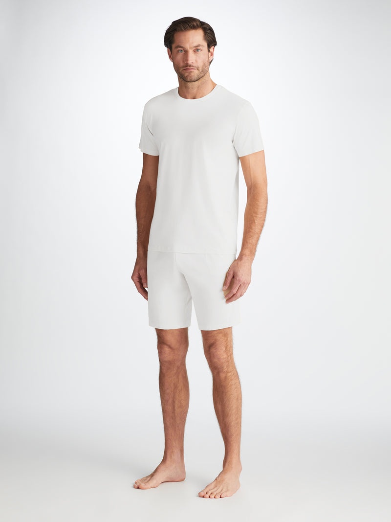 Men's Lounge Shorts Basel Micro Modal Stretch White - 3