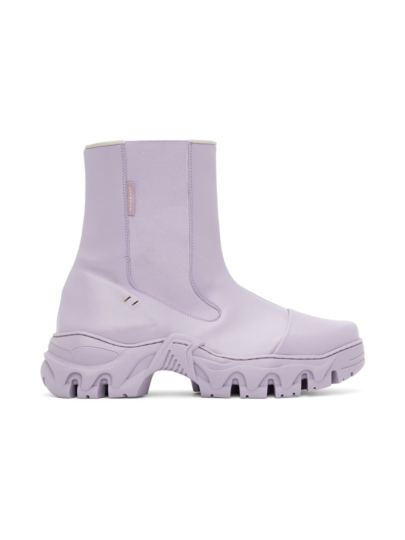 Purple Boccaccio II Apple Leather Chelsea Boots 1