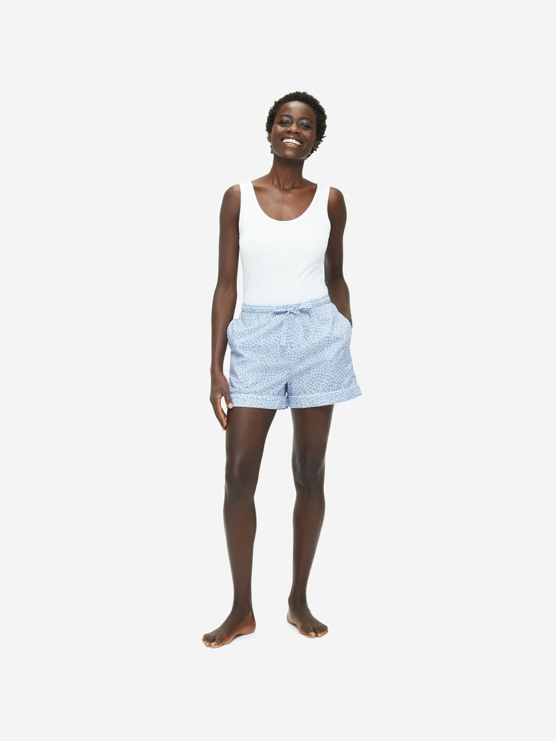 Women's Lounge Shorts Nelson 88 Cotton Batiste Blue - 3