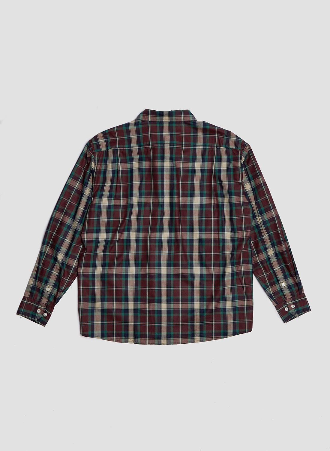Wild Bricks Three-Pocket Scout Shirt in Burgundy/Navy - 3