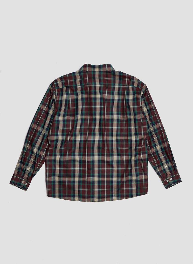 Wild Bricks Three-Pocket Scout Shirt in Burgundy/Navy 3