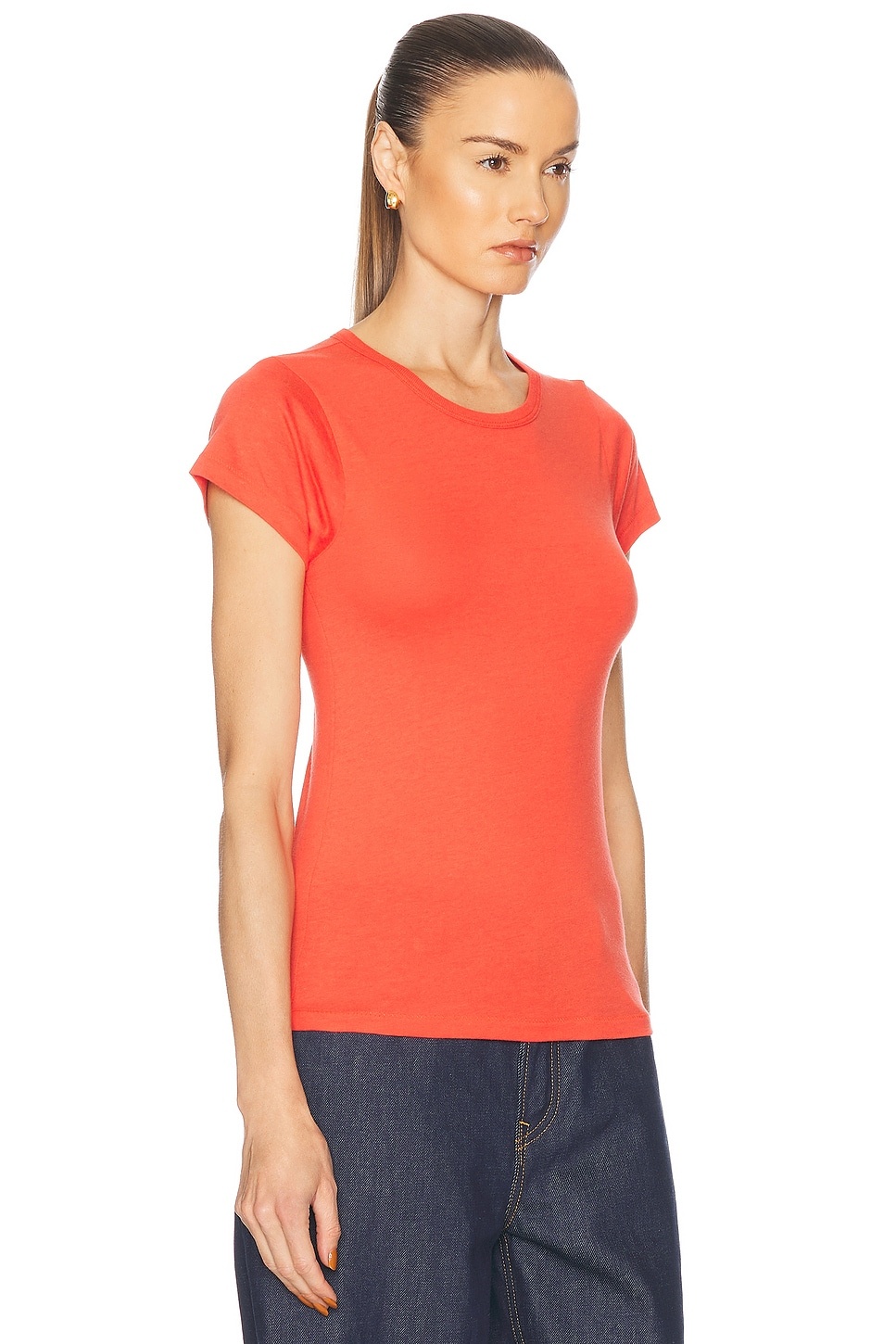 Fitted Crewneck Short Sleeve Top - 2