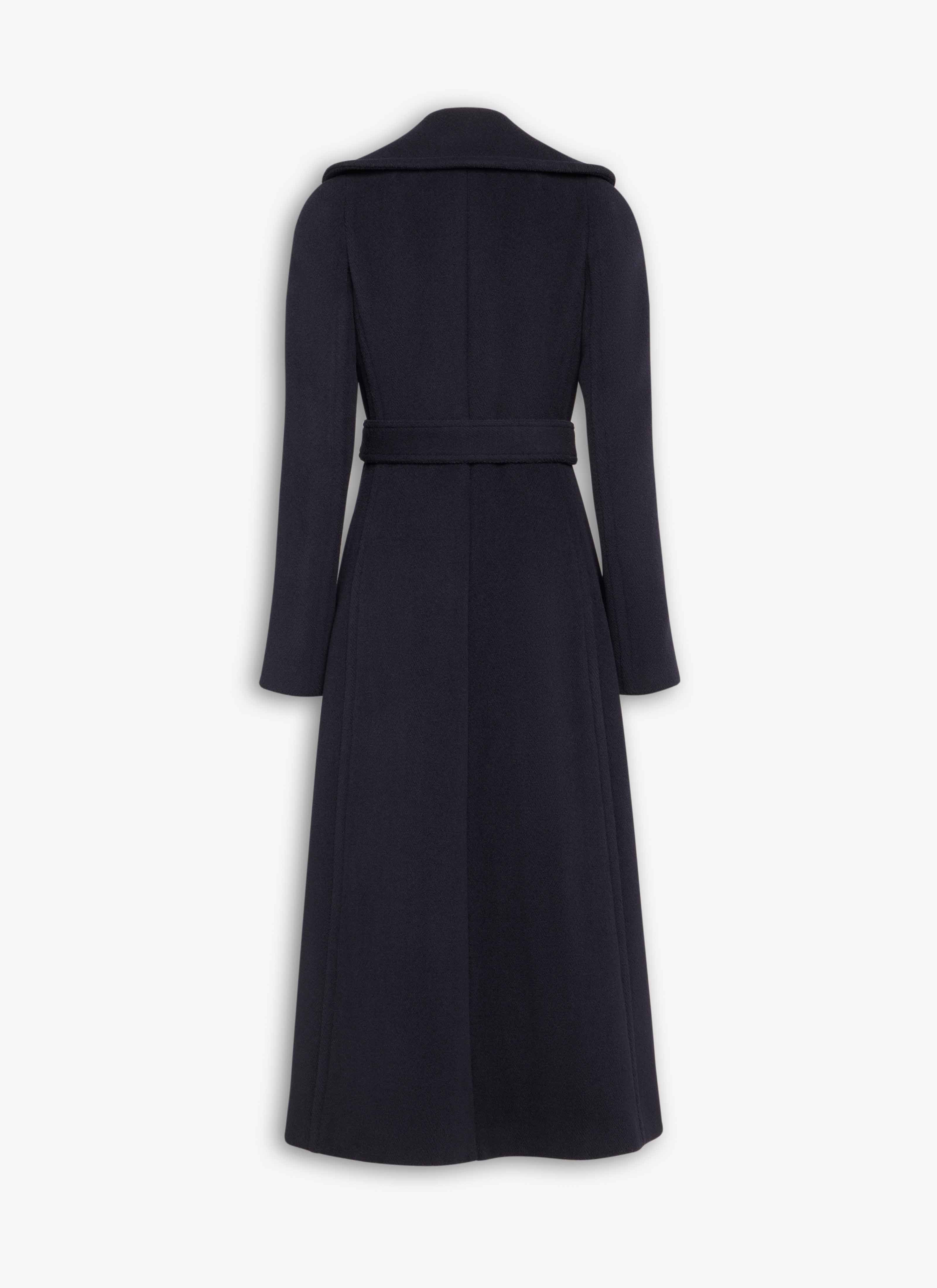 CINCHED WOOL COAT - 4