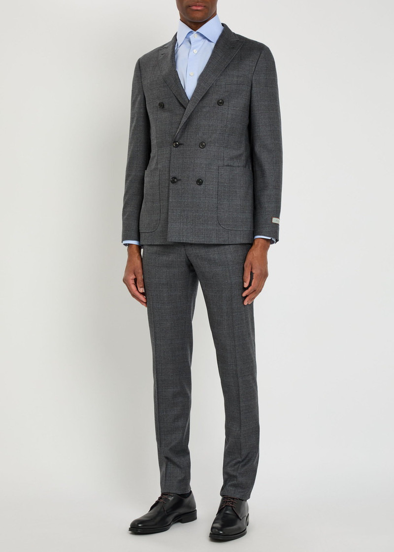 Canali Canali Checked Wool Suit outlook