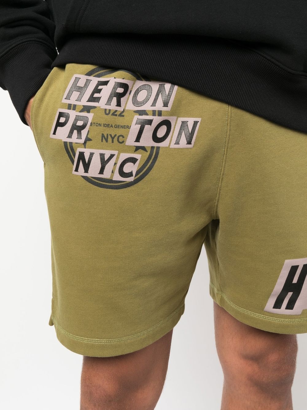 logo-patch track shorts - 5