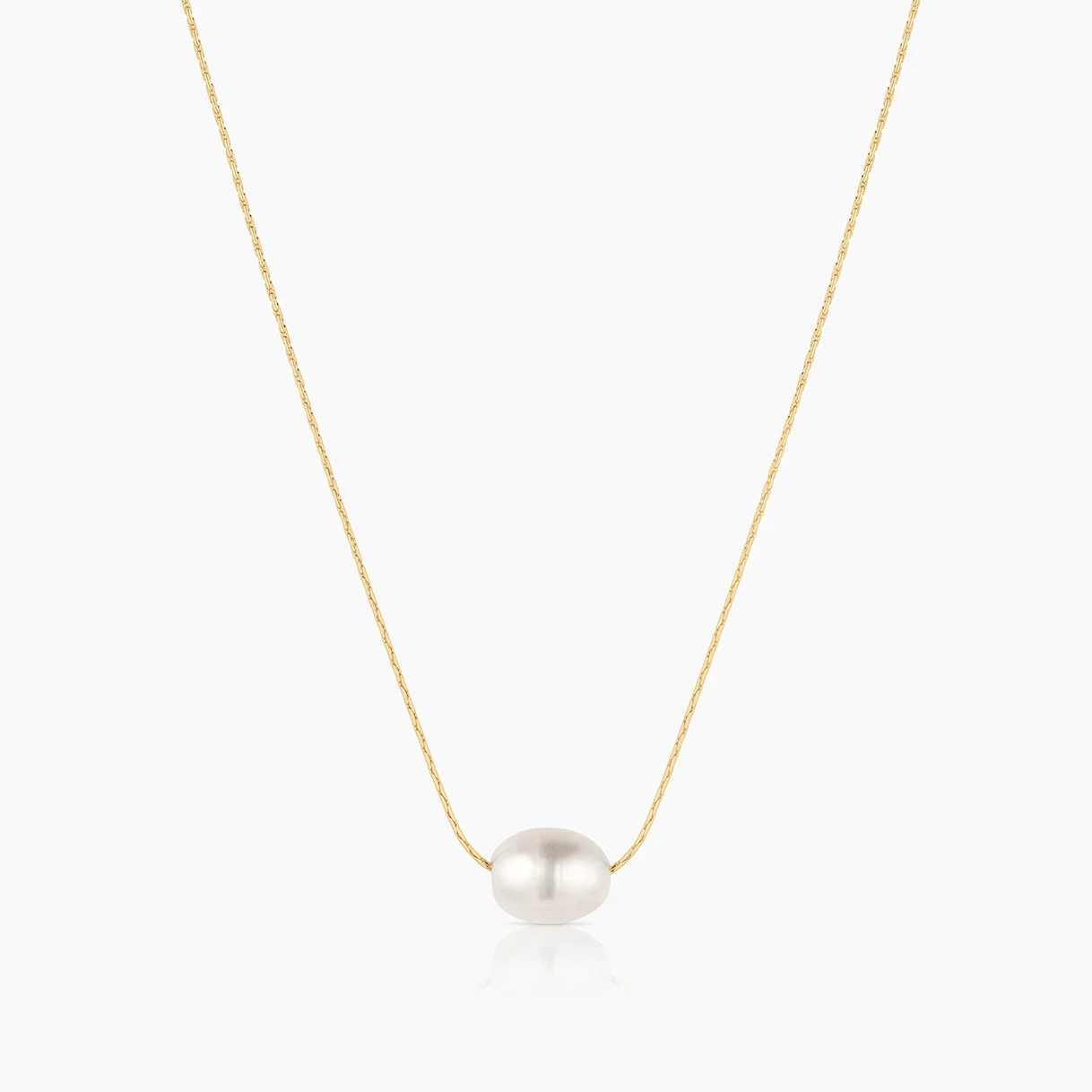 Isla Pearl Snake Chain Necklace - 1