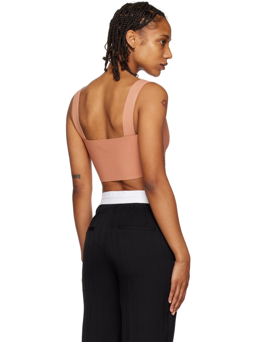 Pink Strap Bandeau Tank Top - 3