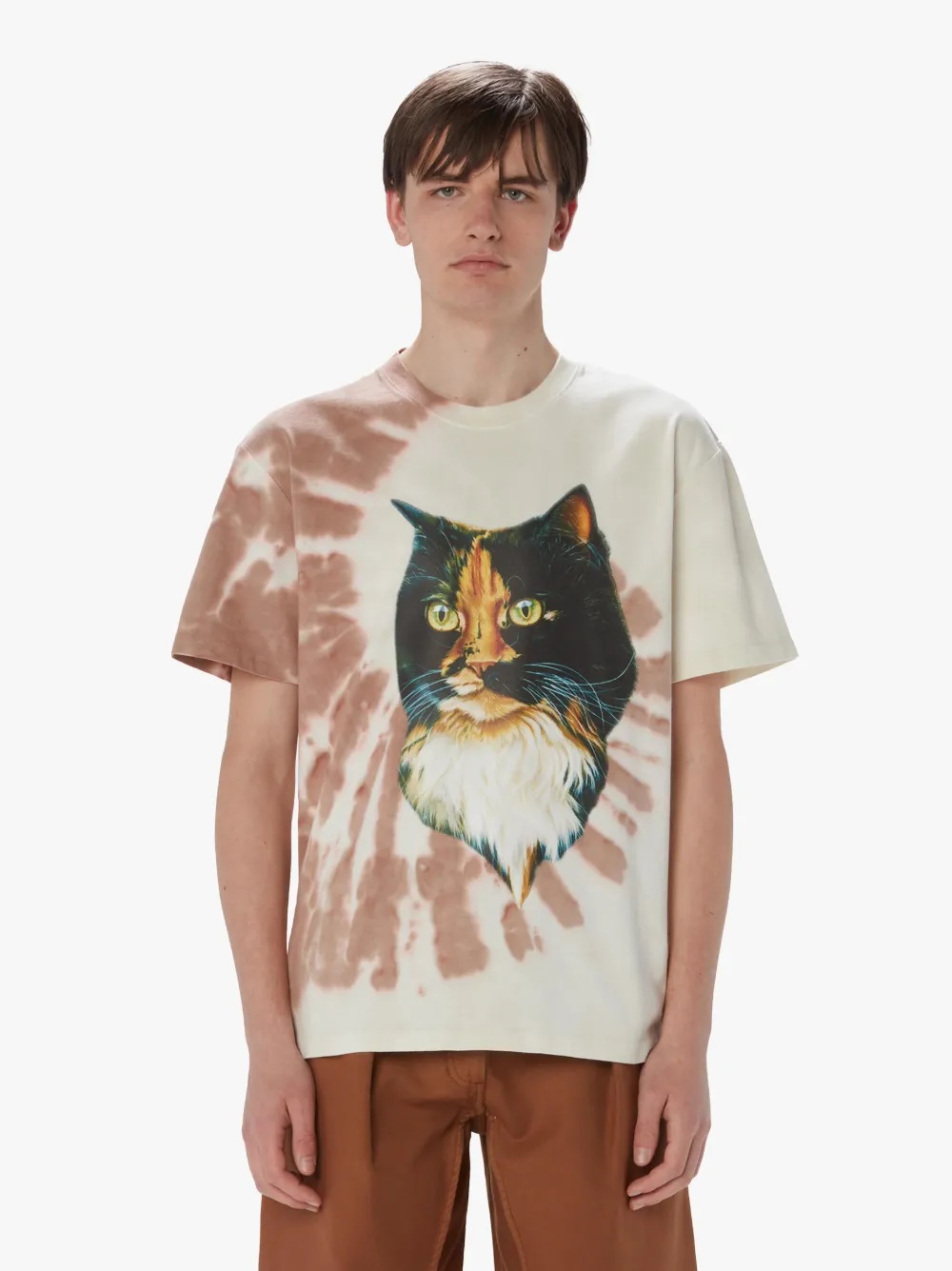 TIE DYE T-SHIRT WITH CAT PRINT - 2