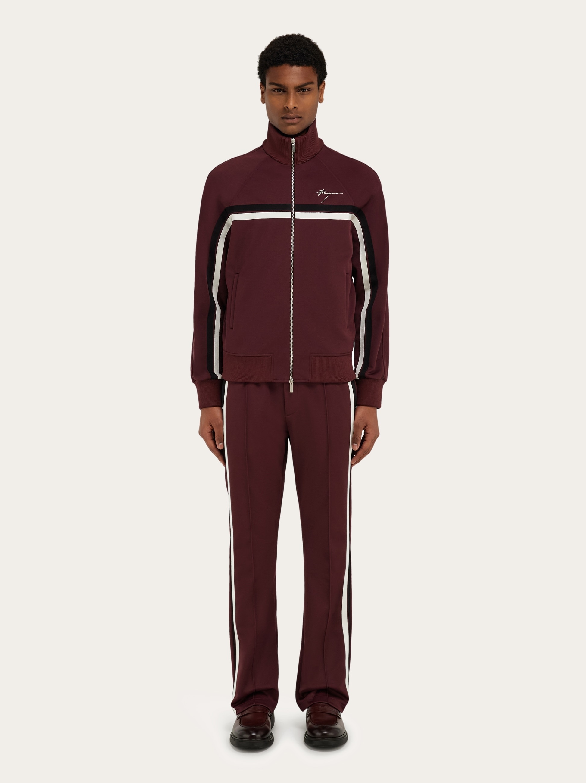 Track jacket with contrasting stripe - 7