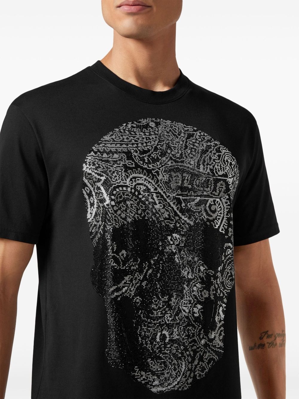 Paisley Skull-print round-neck T-shirt - 5