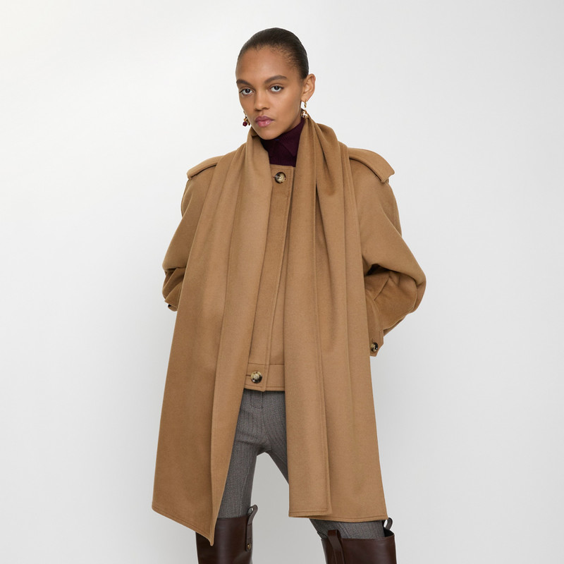 Detachable Scarf Cashmere Jacket 3