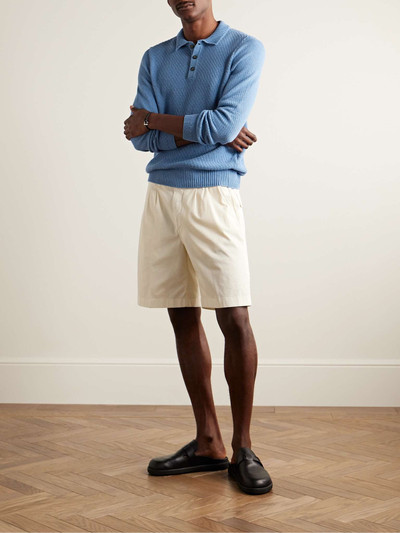 Canali Textured-Knit Cotton Polo Shirt outlook