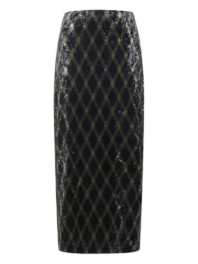 diamond-pattern midi skirt 1