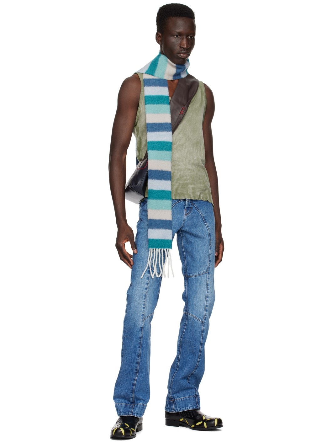 Khaki Raw Edge Tank Top - 5