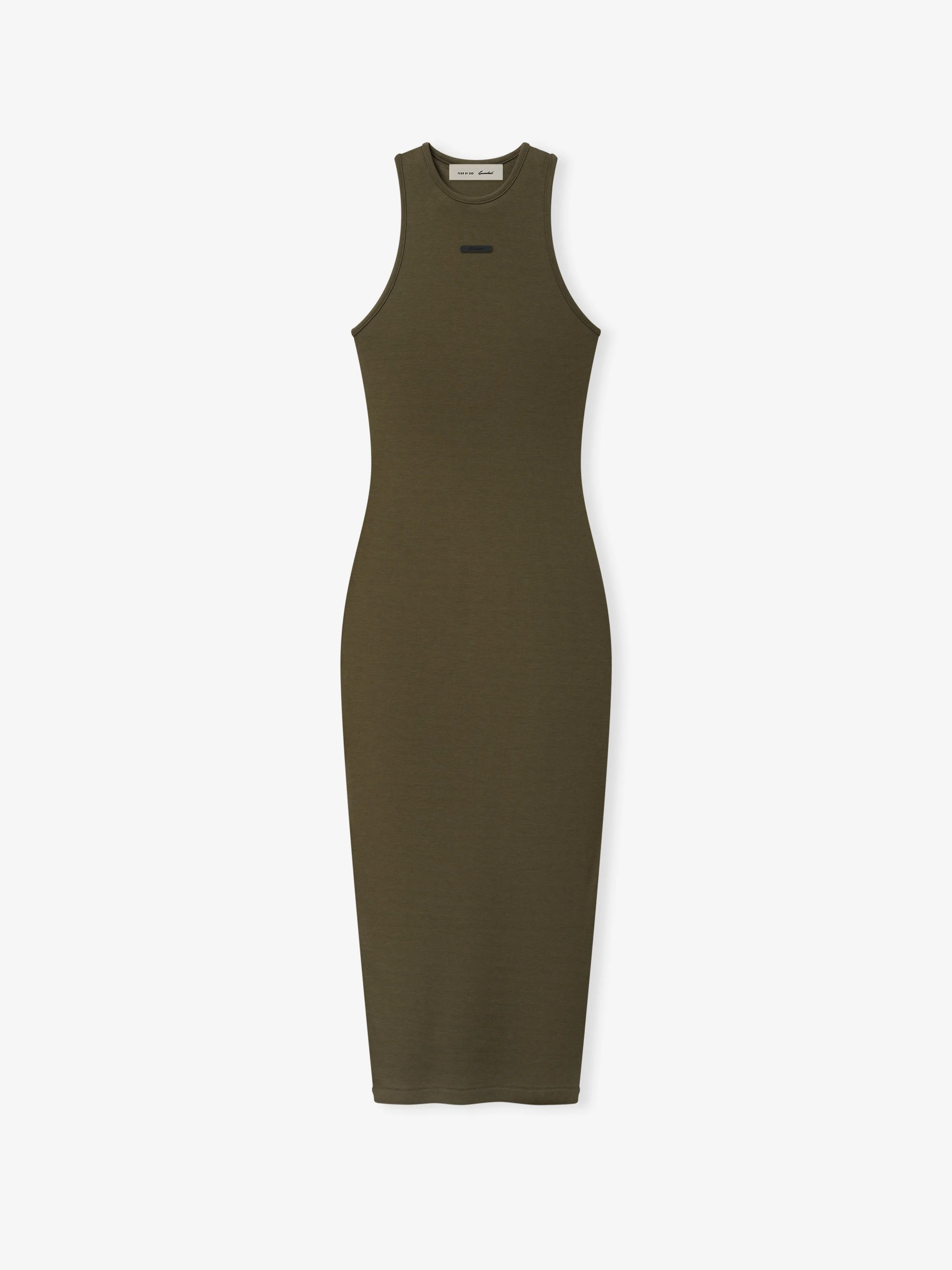 Womens Soft Rib Racerback Dress - 1