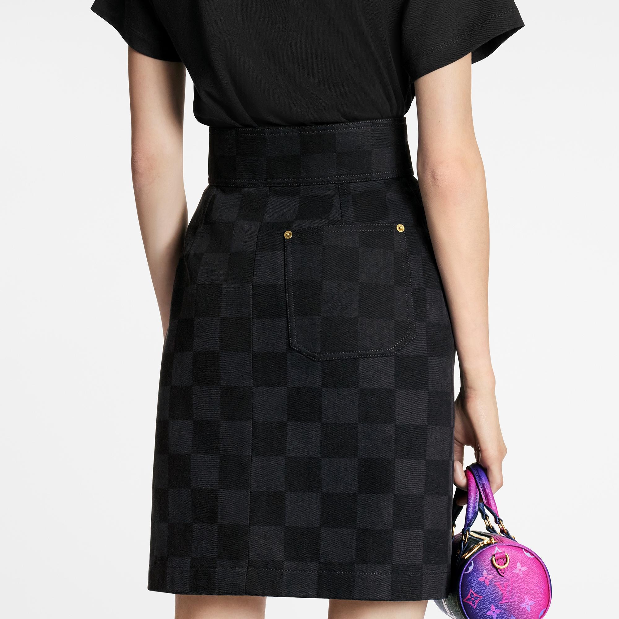 Damier Graphite Denim Pencil Skirt - 5