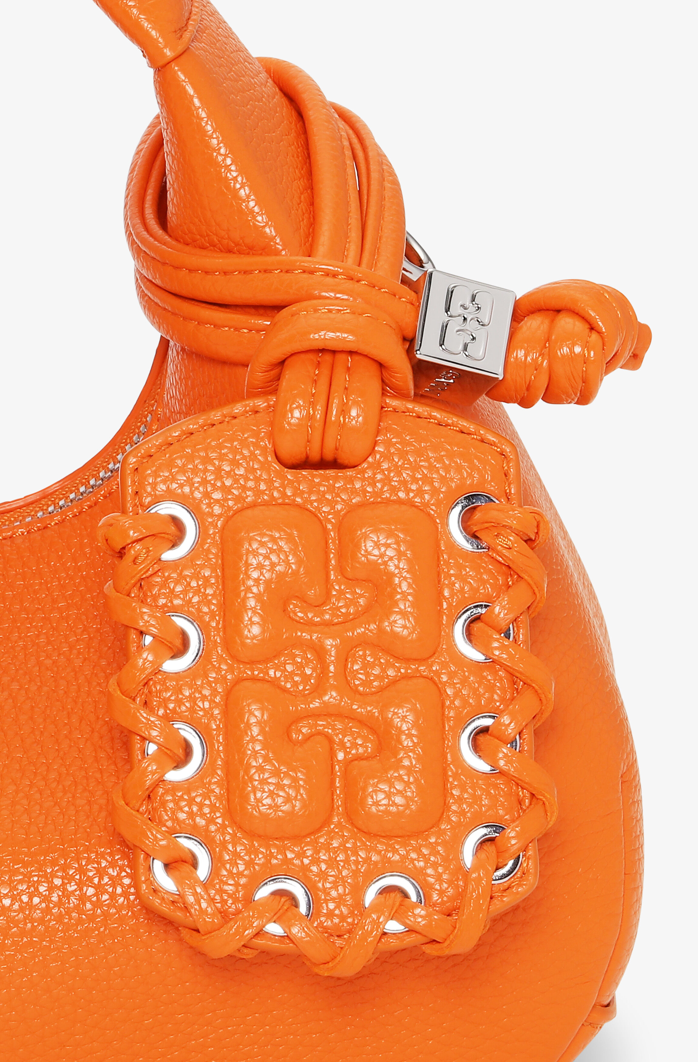 ORANGE MINI HOBO BAG - 4