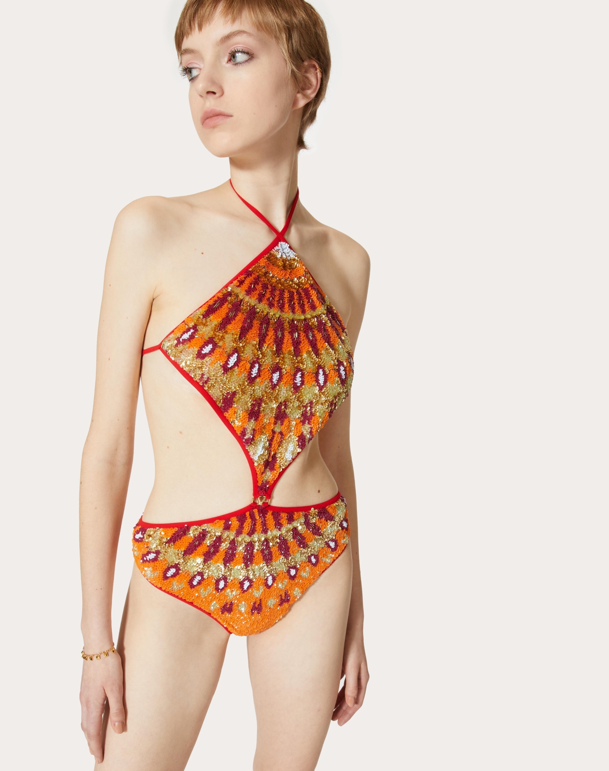 EMBROIDERED LYCRA SWIMSUIT - 5