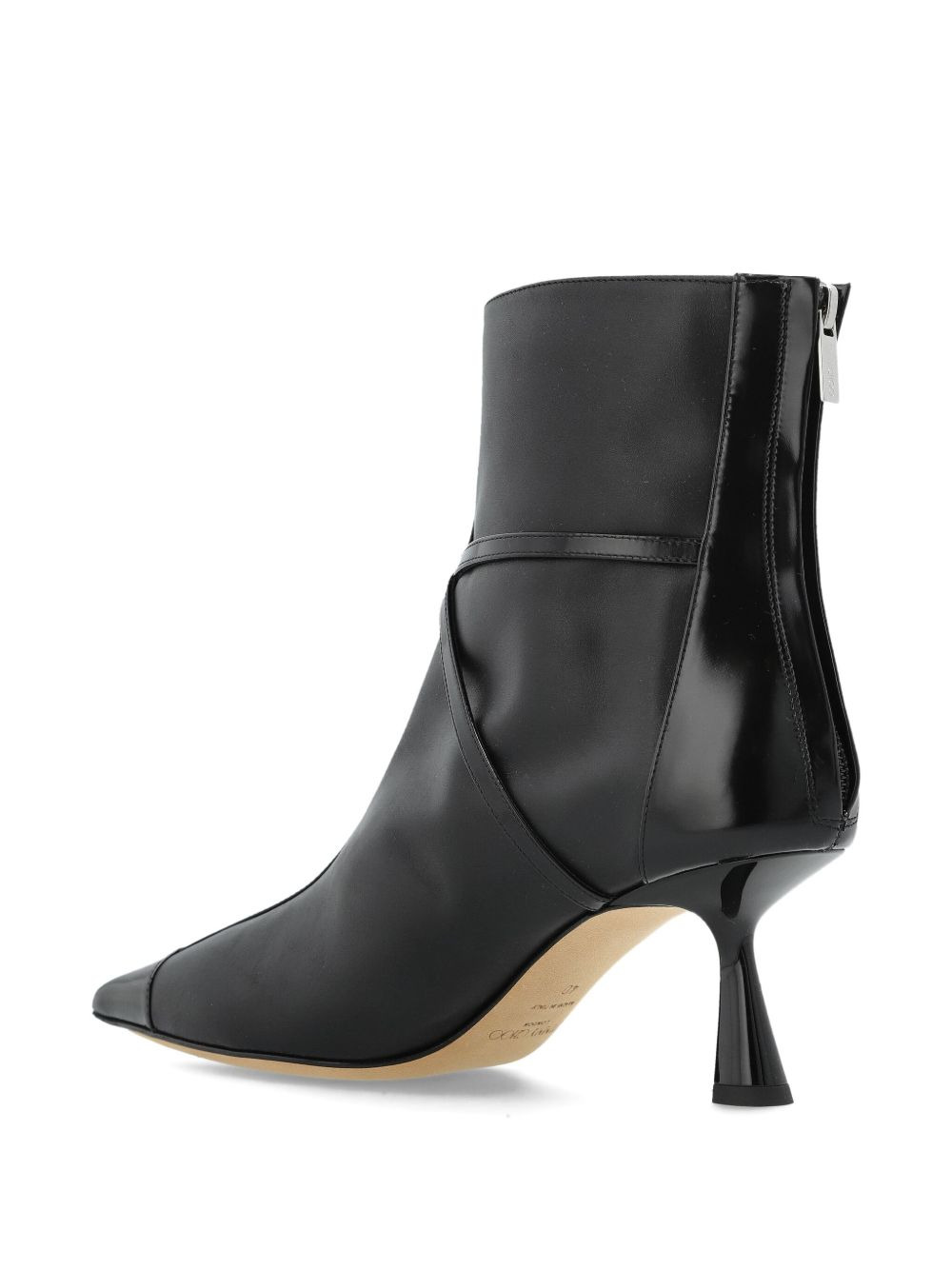 70mm pearl-embellished pointed-toe boots - 3
