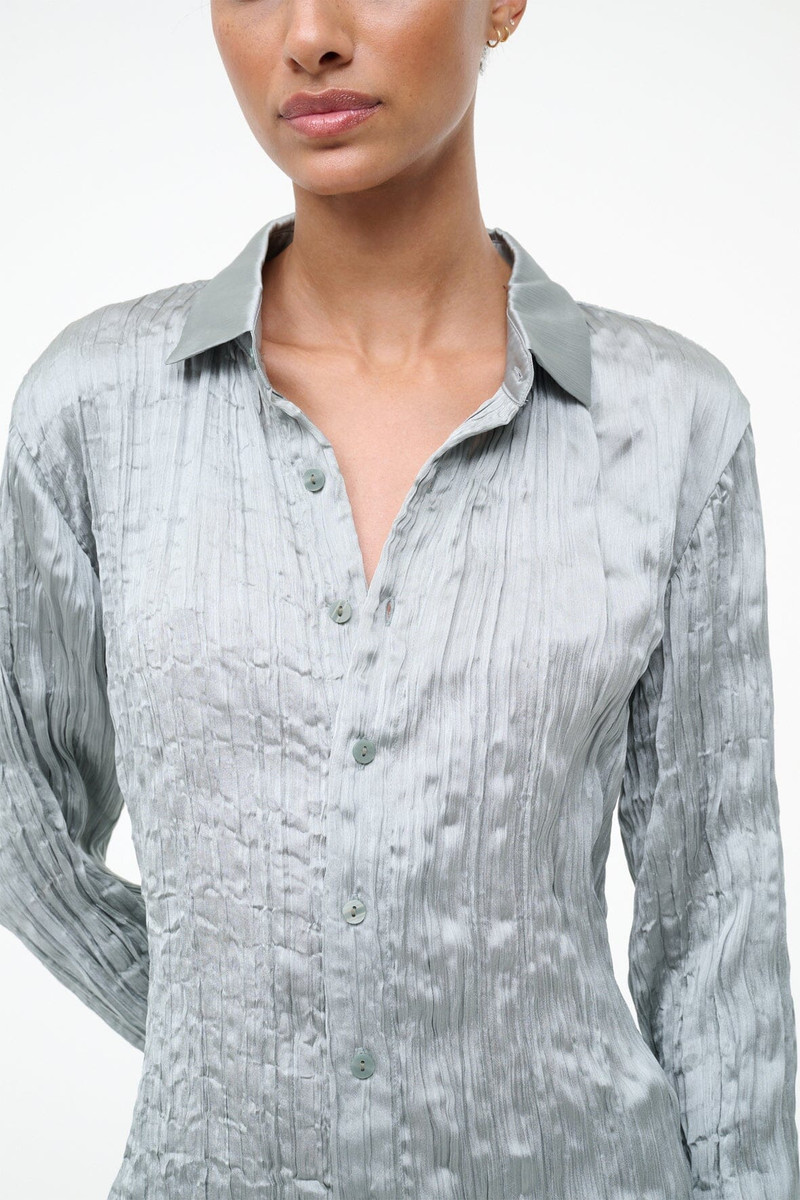 STAUD SUKI SHIRT SILVER SAGE 4