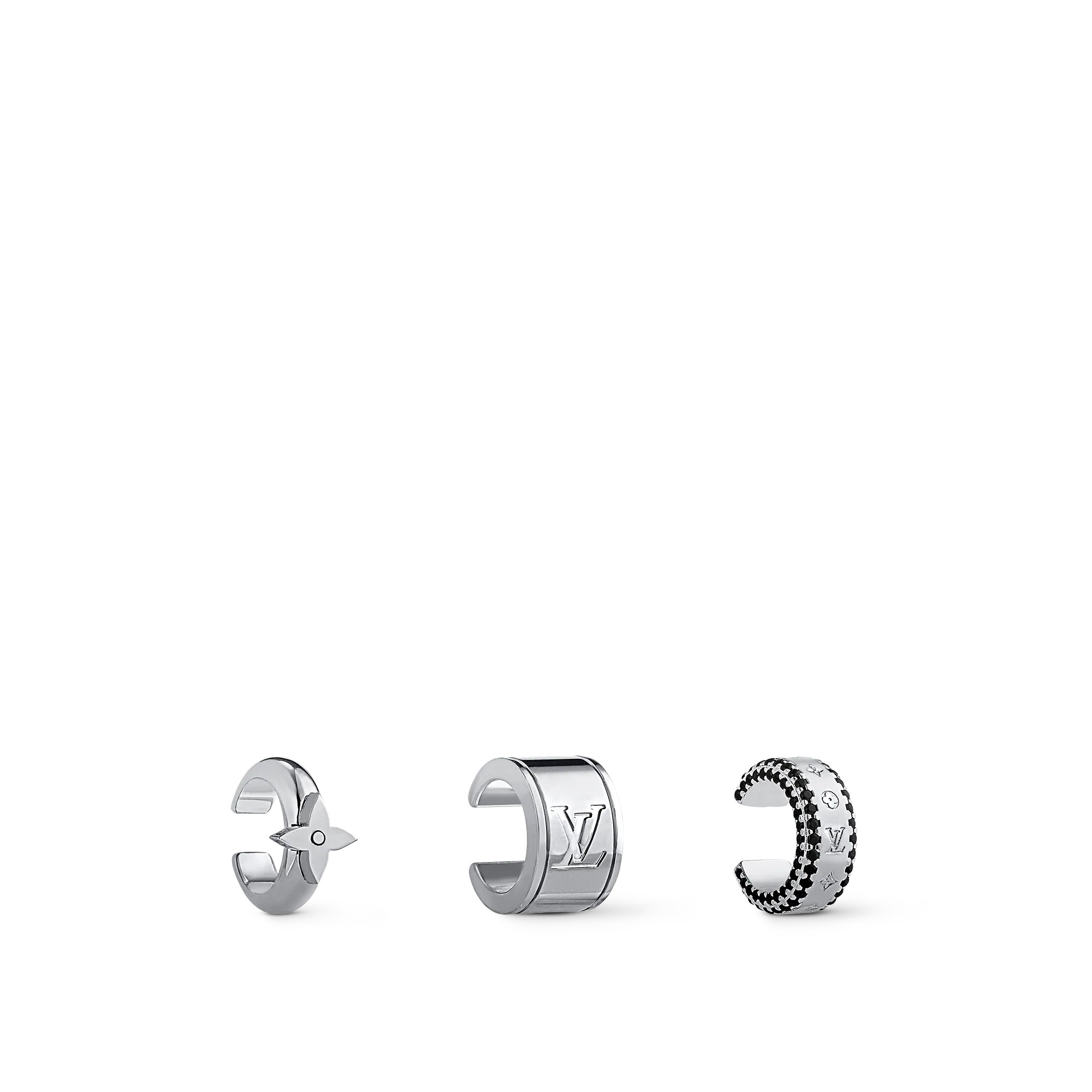Monogram Circle Set Of 3 Earcuffs - 2