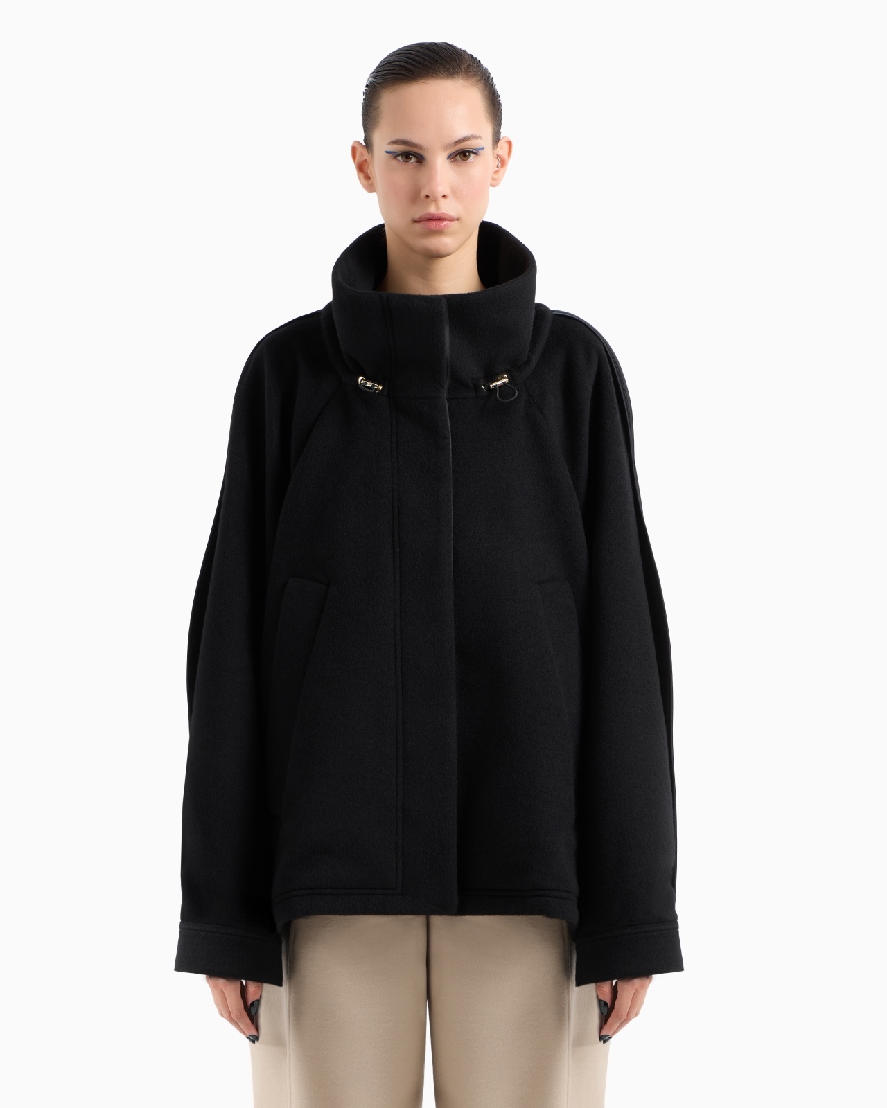 WOOL AND CASHMERE OVERSIZED BLOUSON - 4