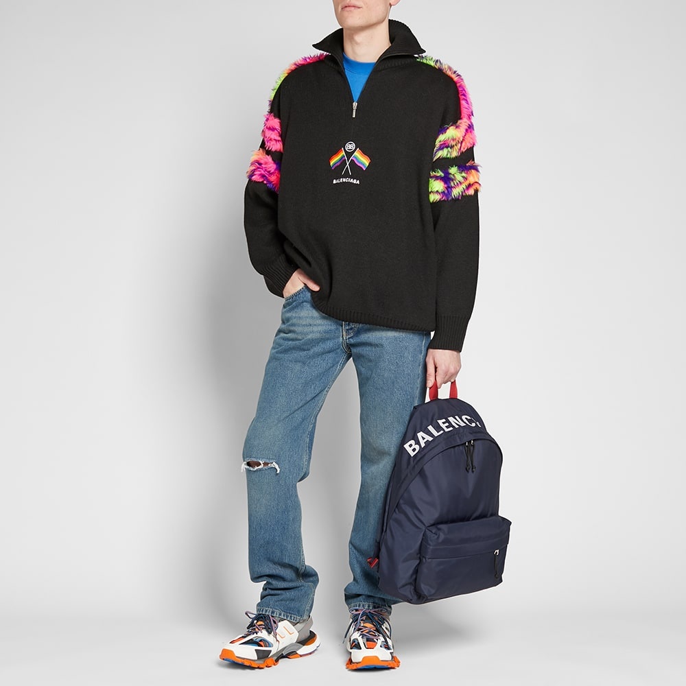 Balenciaga Quarter Zip Rainbow Flag Knit - 6