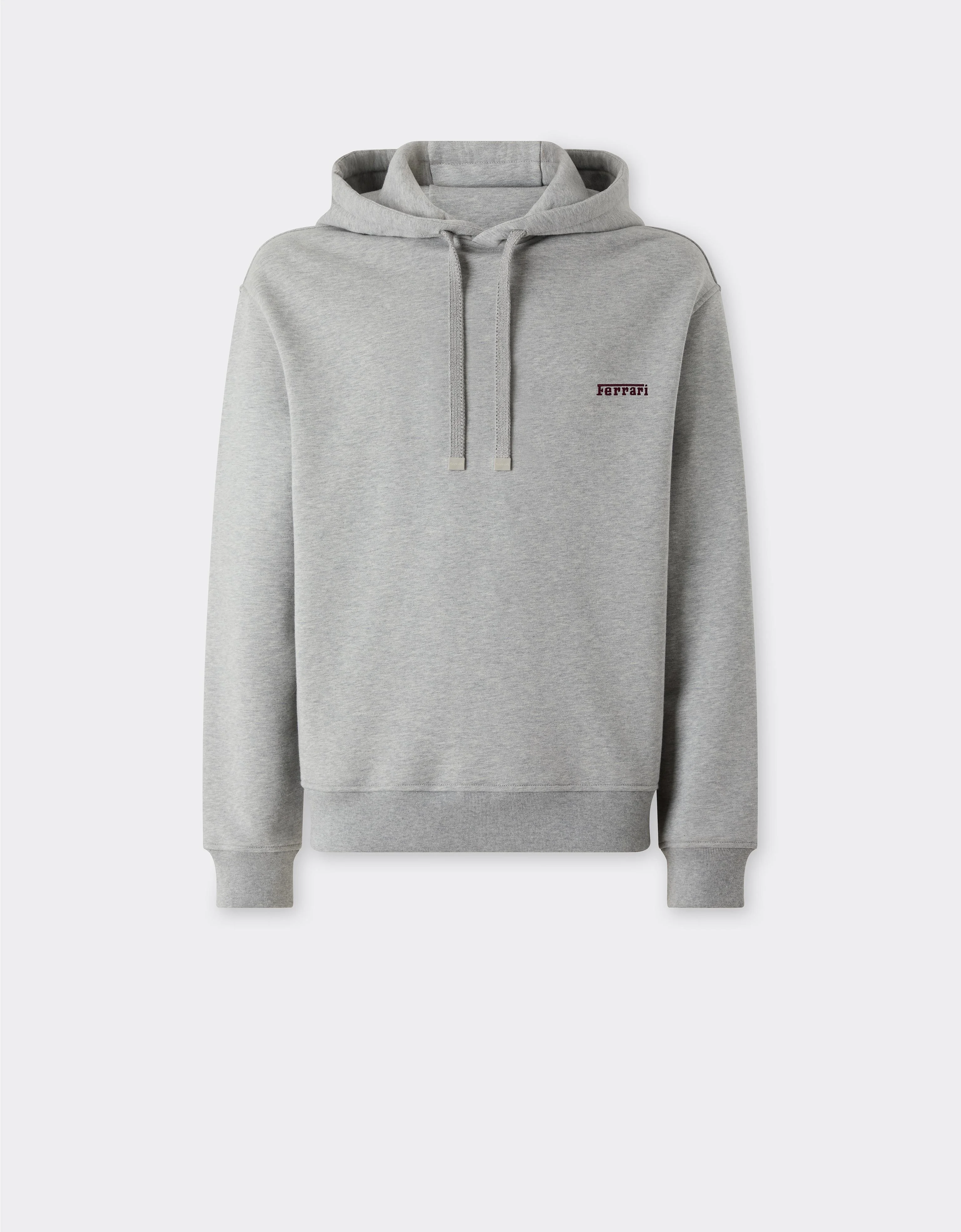 Melange Cotton Hooded Sweatshirt - 1