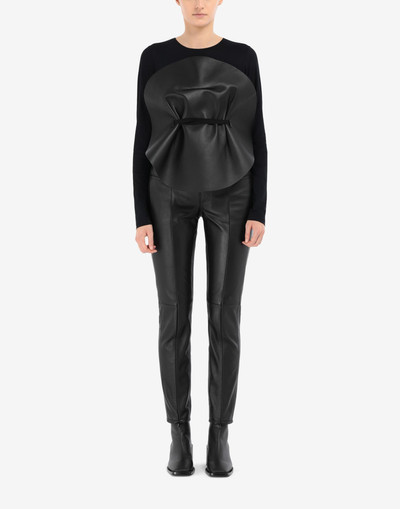 MM6 Maison Margiela Circle leather top outlook