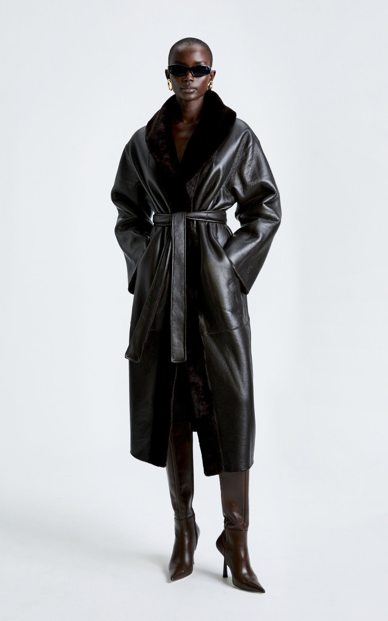 Imani Shearling Coat brown 3