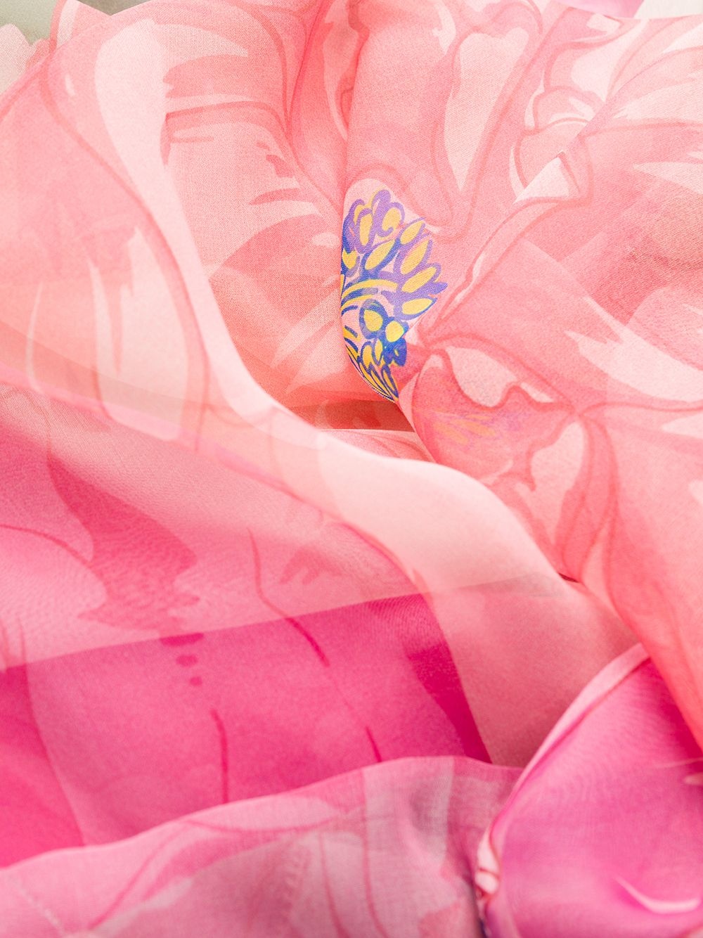 ruffled floral print gown - 6