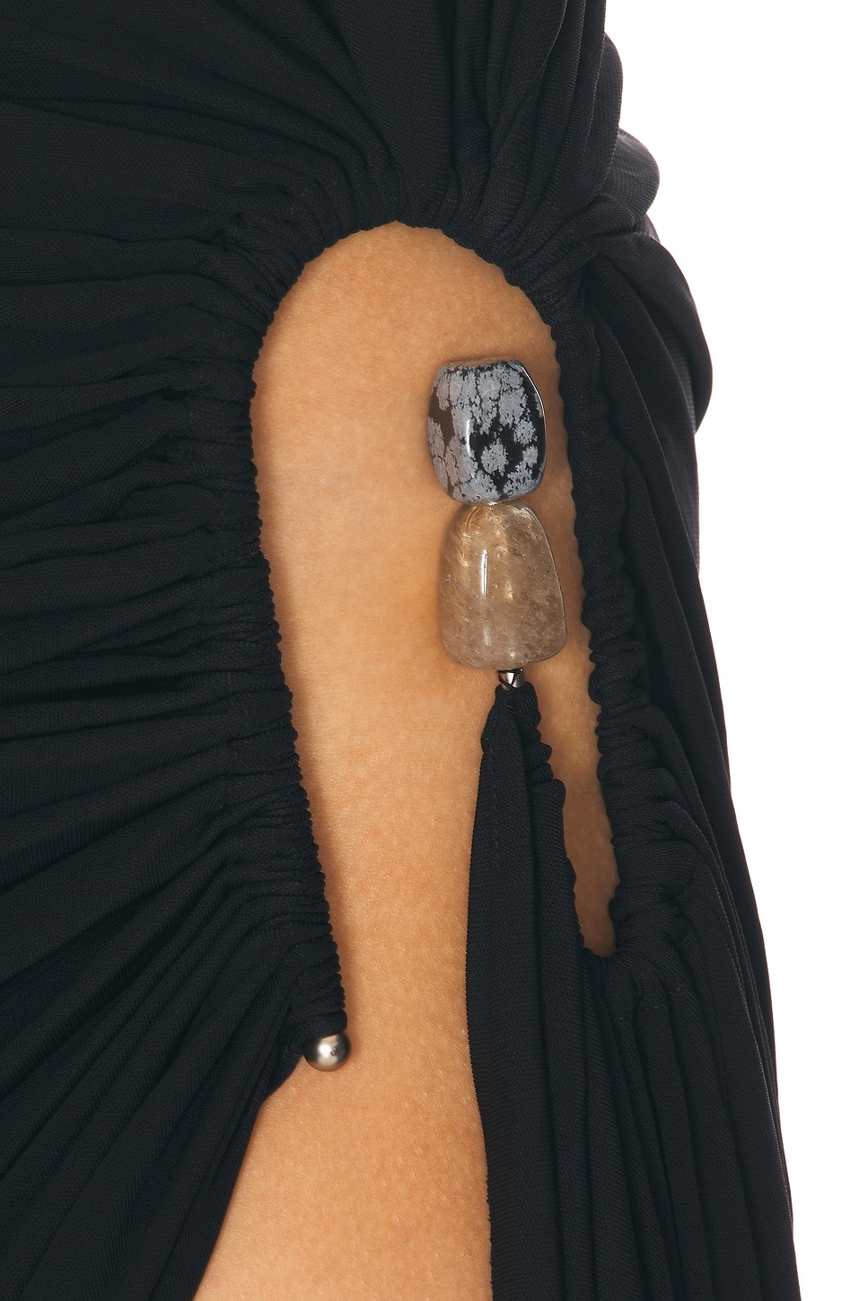 Helix Crystal Stone Long Sleeve Dress - 5