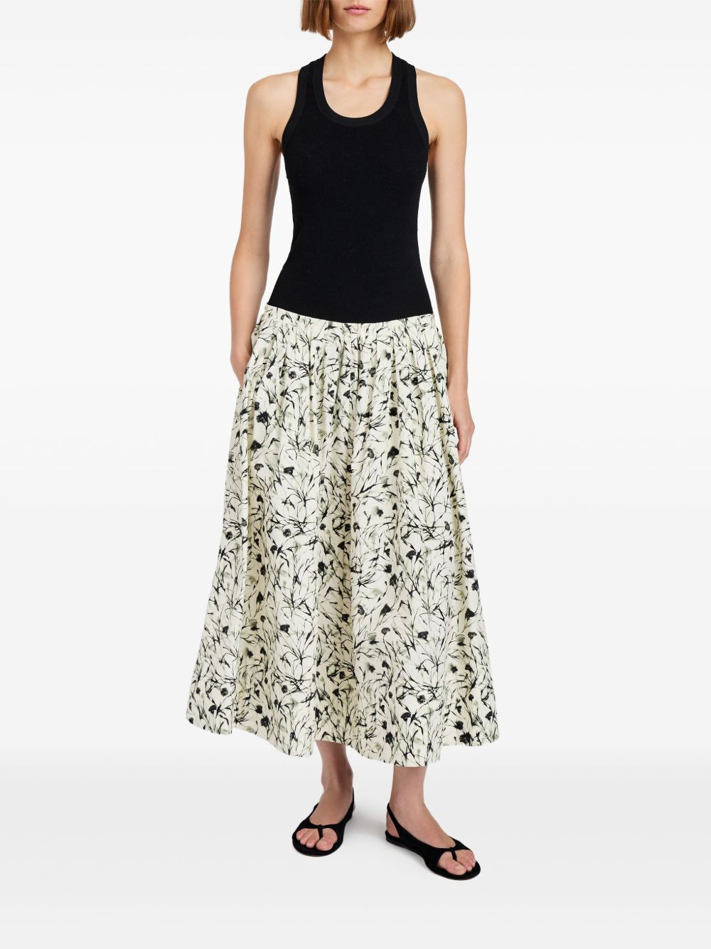 floral-print midi skirt - 2