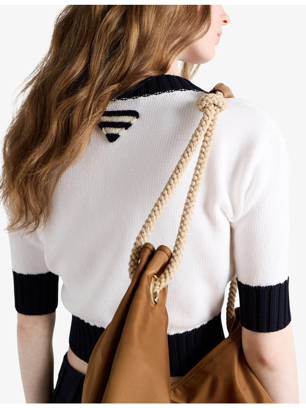 V-Neck Cropped Cotton-Knit Cardigan - 5