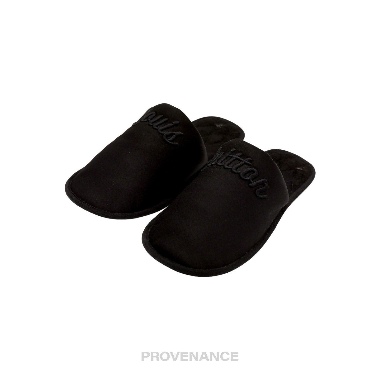 Louis Vuitton Slipper - Script Embroidered Black - 4