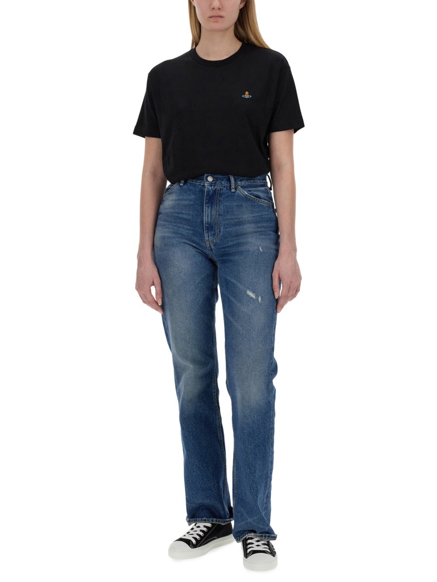 Vivienne Westwood Men T-Shirt Con Ricamo Orb - 2