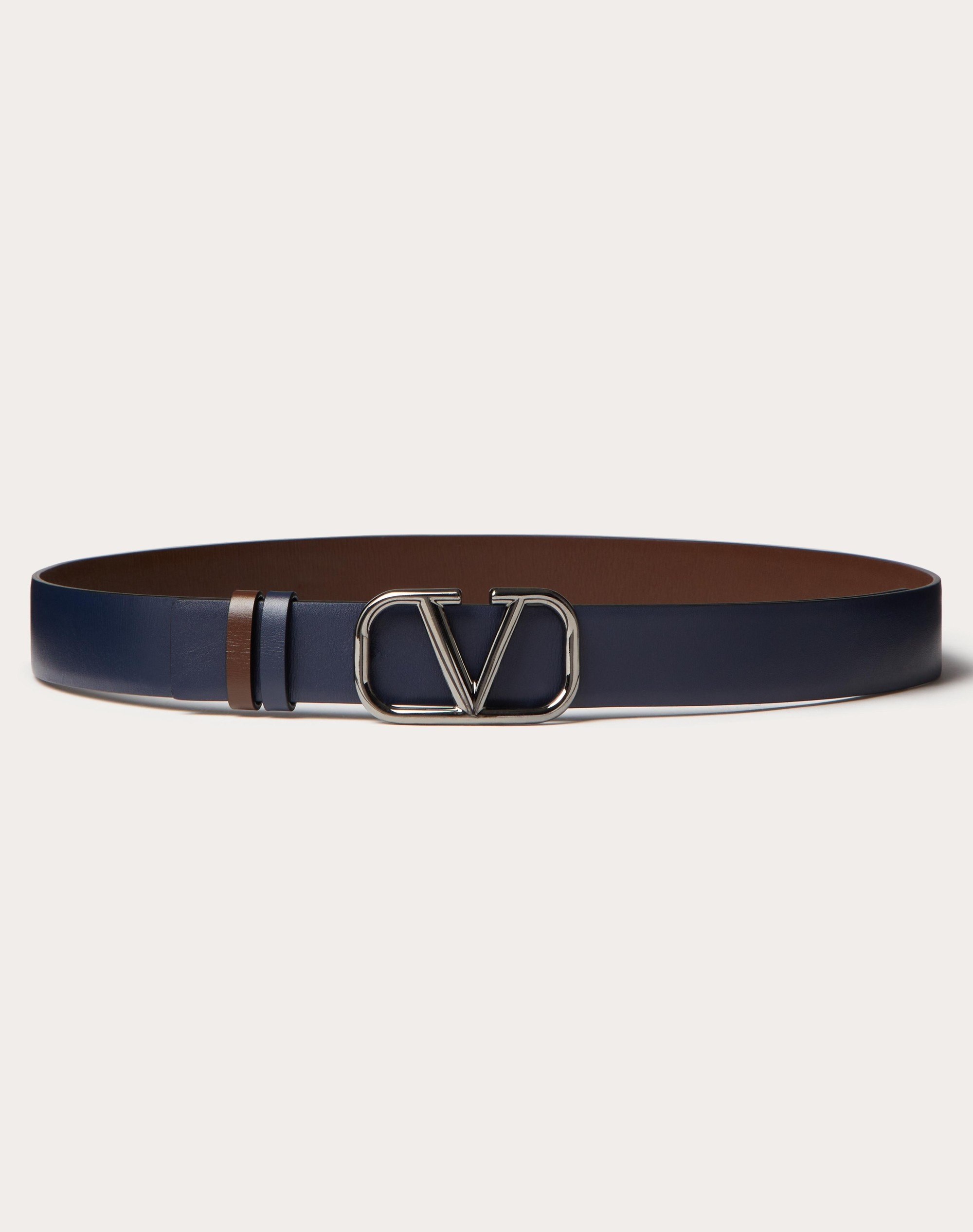 VLOGO SIGNATURE REVERSIBLE CALFSKIN BELT 30 MM / 1.1 IN. - 1