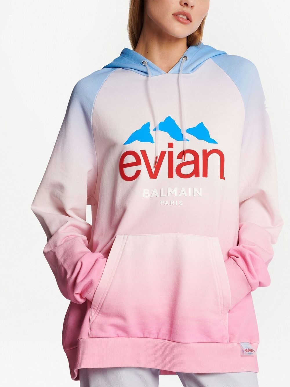 x Evian gradient-effect oversized hoodie - 7